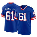 Tlead NY.Giants #61 John Michael Schmitz Jr. Player Royal Classic Home Game Stitched Jerseys