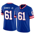 Tlead NY.Giants #61 John Michael Schmitz Jr. Player Royal Classic Vapor Home Game Stitched Jerseys