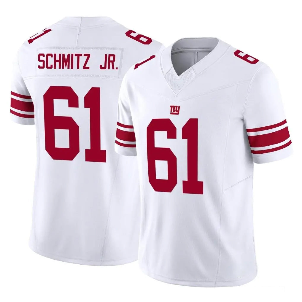 Tlead NY.Giants #61 John Michael Schmitz Jr. Player White Limited Vapor F.U.S.E. Home Game Stitched Jerseys