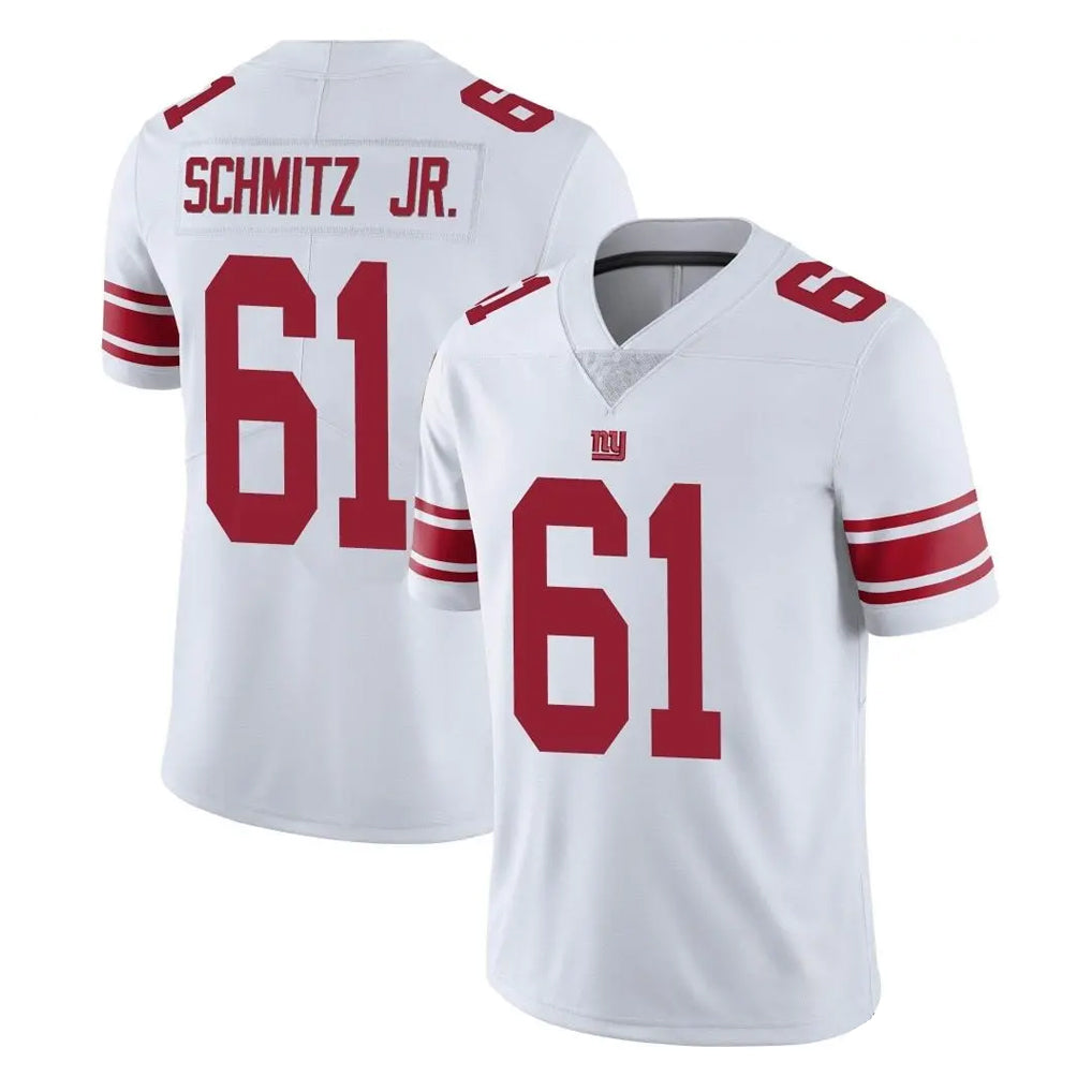 Tlead NY.Giants #61 John Michael Schmitz Jr. Player White Limited Vapor Untouchable Home Game Stitched Jerseys