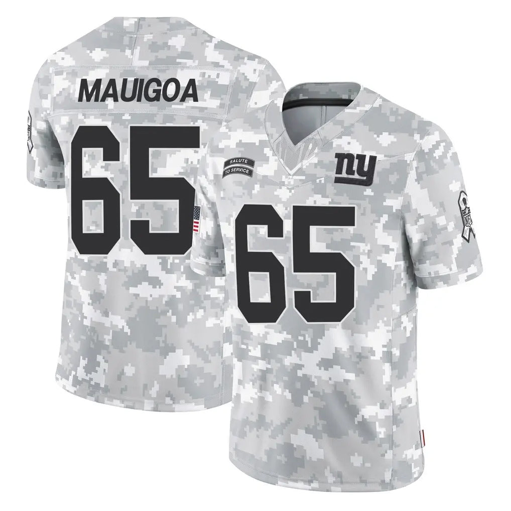 Tlead NY.Giants #65 Francis Mauigoa Player Arctic Camo Salute To Service Limited Game Stitched Jerseys