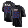 Tlead NY.Giants #65 Francis Mauigoa Player Carbon Fashion Limited Home Game Stitched Jerseys