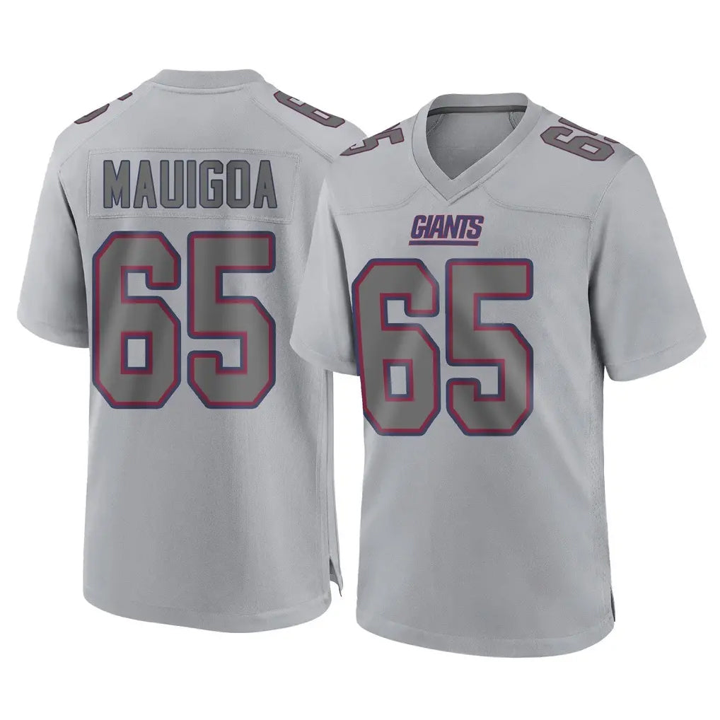 Tlead NY.Giants #65 Francis Mauigoa Player Gray Atmosphere Fashion Limited Game Stitched Jerseys