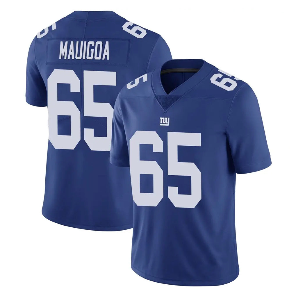 Tlead NY.Giants #65 Francis Mauigoa Player Royal Limited Vapor Untouchable Home Game Stitched Jerseys