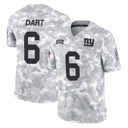 Tlead NY.Giants #6 Jaxson Dart Player Arctic Camo Salute To Service Limited Game Stitched Jerseys