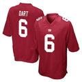 Tlead NY.Giants #6 Jaxson Dart Player Red Home Game Stitched Jerseys