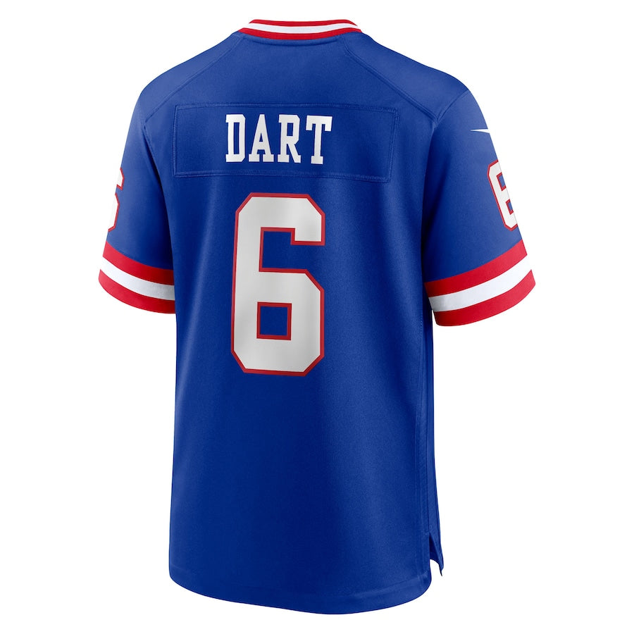 Tlead NY.Giants #6 Jaxson Dart Player Royal Alternate Classic Game Stitched Jerseys