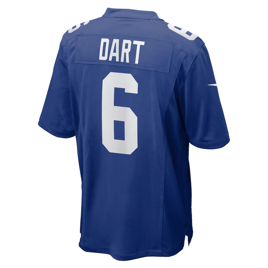 Tlead NY.Giants #6 Jaxson Dart Player Royal Home Game Stitched Jerseys