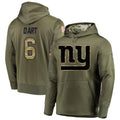 Tlead NY.Giants #6 Jaxson Dart Player Salute to Service Hoodies Stitched Jerseys