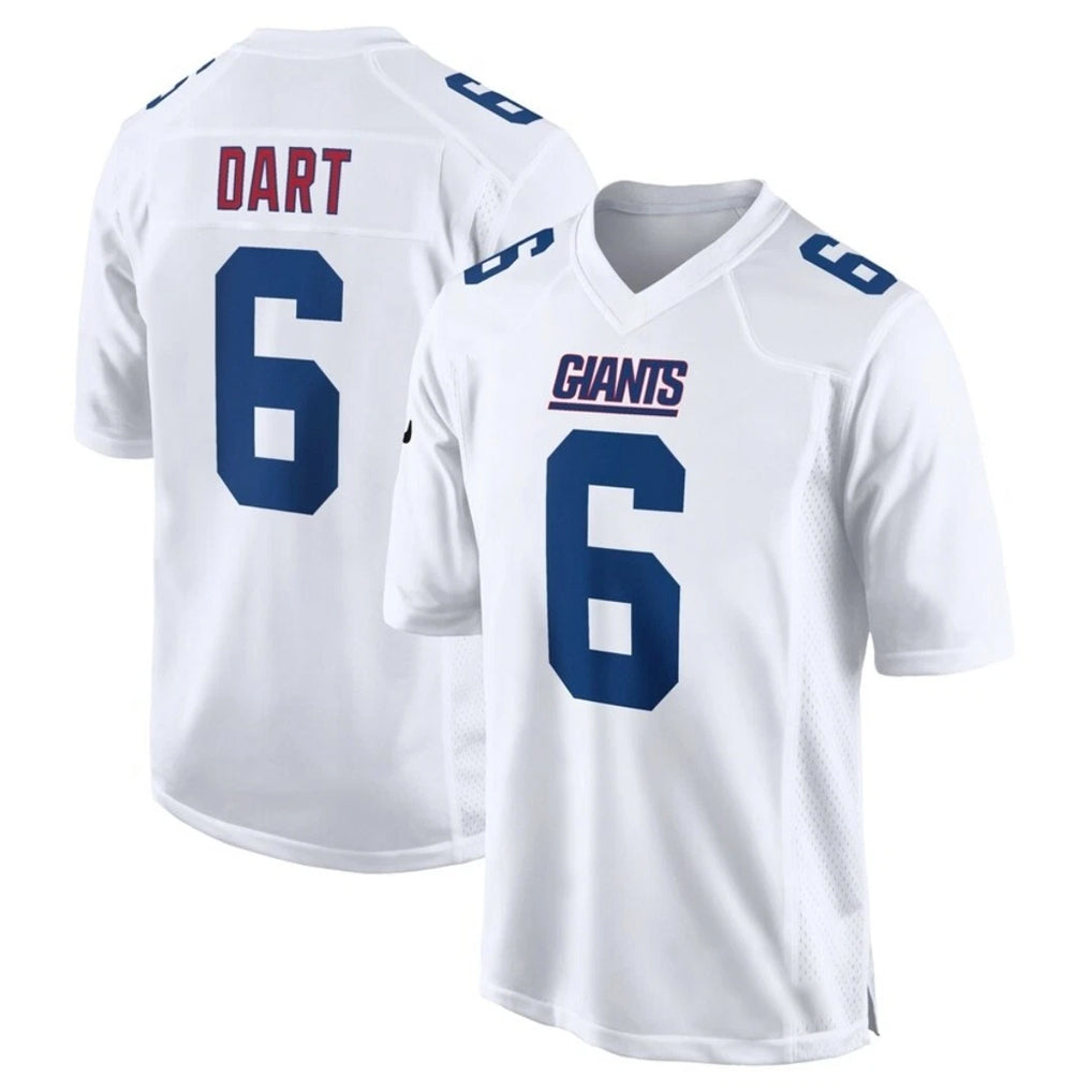 Tlead NY.Giants #6 Jaxson Dart Player White Fashion Limited Home Game Stitched Jerseys