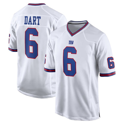 Tlead NY.Giants #6 Jaxson Dart Player White Game Home Stitched Jerseys