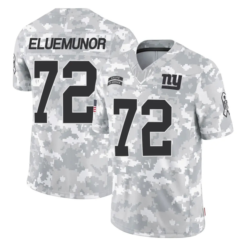 Tlead NY.Giants #72 Jermaine Eluemunor Player Arctic Camo Salute To Service Limited Game Stitched Jerseys