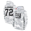 Tlead NY.Giants #72 Jermaine Eluemunor Player Arctic Camo Salute to Service Pullover Hoodies Limited Game Stitched Jerseys