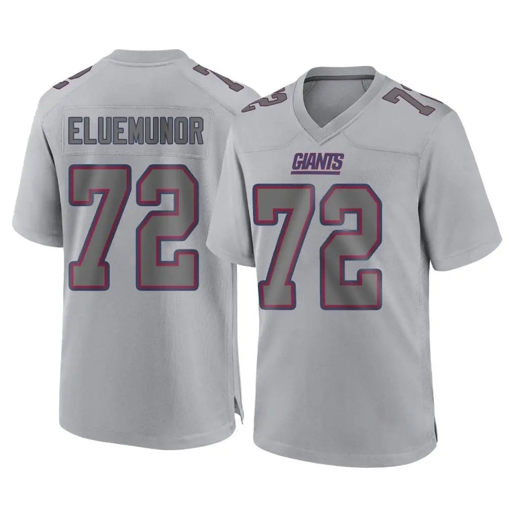 Tlead NY.Giants #72 Jermaine Eluemunor Player Gray Atmosphere Fashion Limited Game Stitched Jerseys