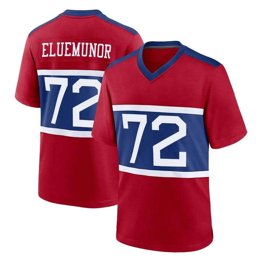 Tlead NY.Giants #72 Jermaine Eluemunor Player Red Century Home Game Stitched Jerseys