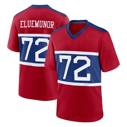 Tlead NY.Giants #72 Jermaine Eluemunor Player Red Century Home Game Stitched Jerseys