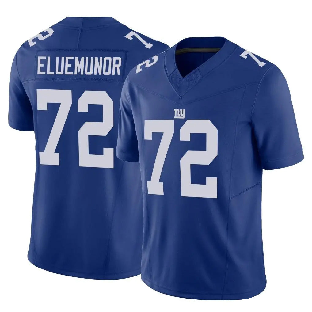 Tlead NY.Giants #72 Jermaine Eluemunor Player Royal Limited Vapor F.U.S.E. Home Game Stitched Jerseys