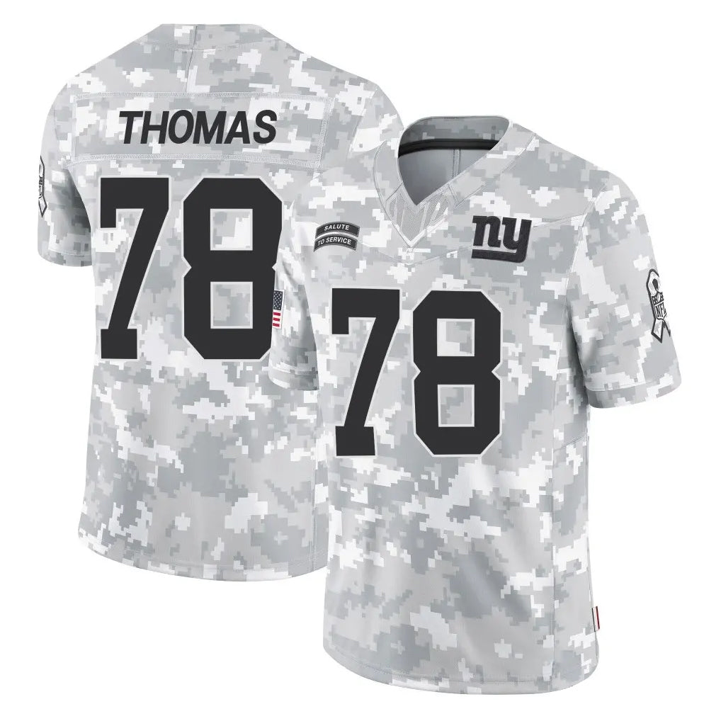 Tlead NY.Giants #78 Andrew Thomas Player Arctic Camo Salute To Service Limited Game Stitched Jerseys