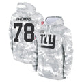 Tlead NY.Giants #78 Andrew Thomas Player Arctic Camo Salute to Service Pullover Hoodies Limited Game Stitched Jerseys
