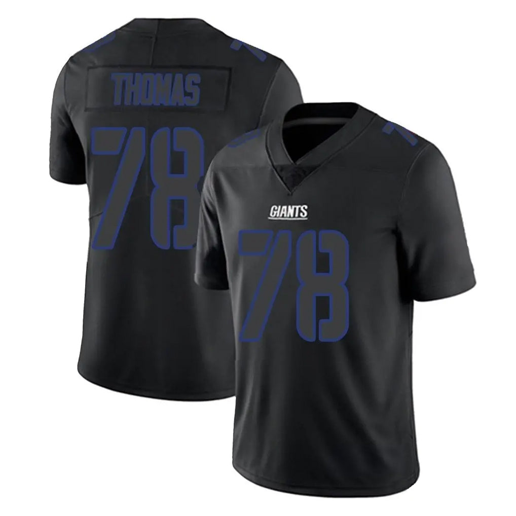 Tlead NY.Giants #78 Andrew Thomas Player Black Impact Limited Home Game Stitched Jerseys