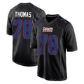 Tlead NY.Giants #78 Andrew Thomas Player Carbon Fashion Limited Home Game Stitched Jerseys