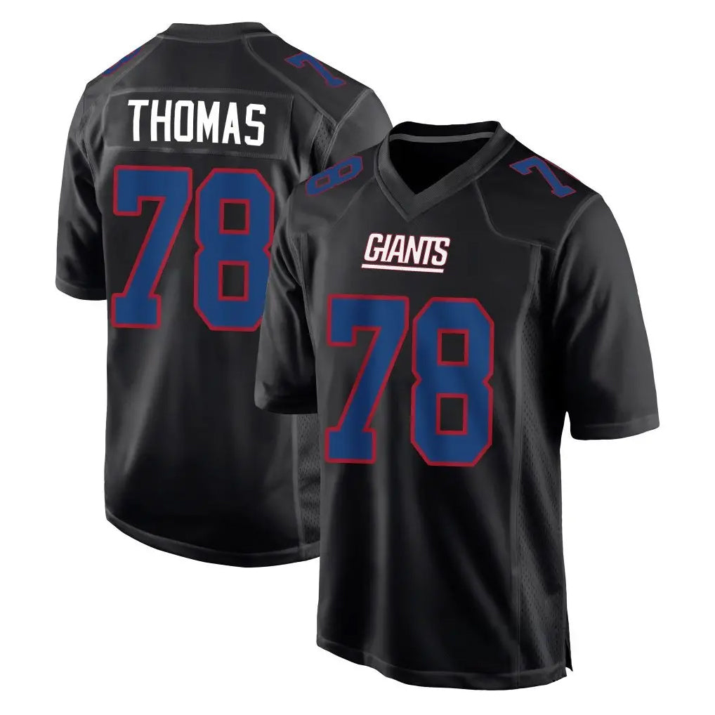 Tlead NY.Giants #78 Andrew Thomas Player Carbon Fashion Limited Home Game Stitched Jerseys