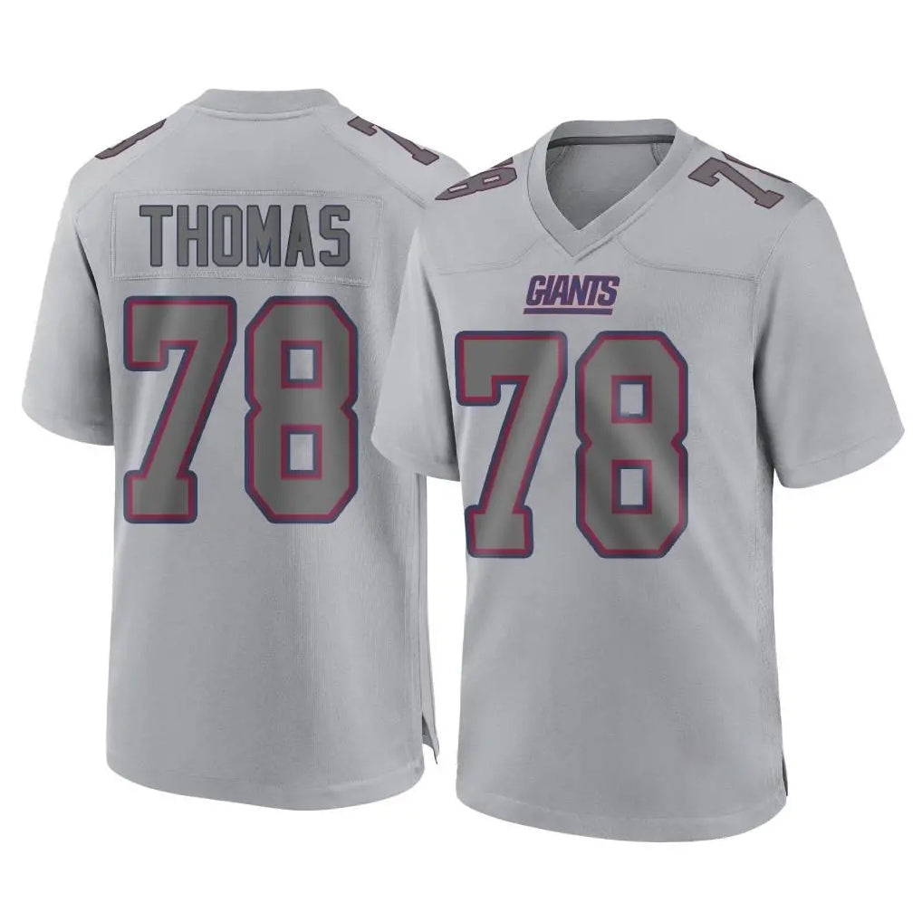 Tlead NY.Giants #78 Andrew Thomas Player Gray Atmosphere Fashion Limited Game Stitched Jerseys