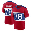 Tlead NY.Giants #78 Andrew Thomas Player Red Century Home Game Stitched Jerseys