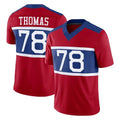 Tlead NY.Giants #78 Andrew Thomas Player Red Century Vapor F.U.S.E. Home Game Stitched Jerseys