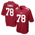 Tlead NY.Giants #78 Andrew Thomas Player Red Home Game Stitched Jerseys