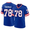 Tlead NY.Giants #78 Andrew Thomas Player Royal Classic Home Game Stitched Jerseys