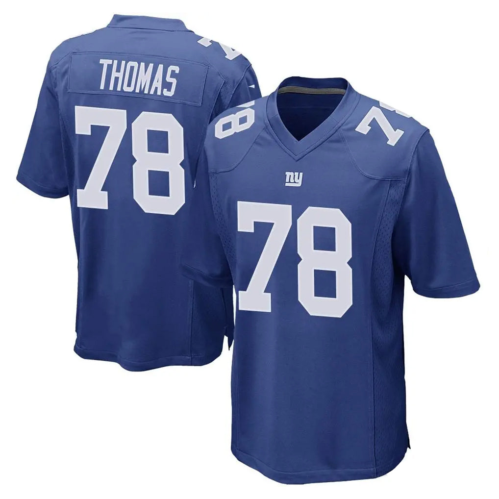 Tlead NY.Giants #78 Andrew Thomas Player Royal Home Game Stitched Jerseys