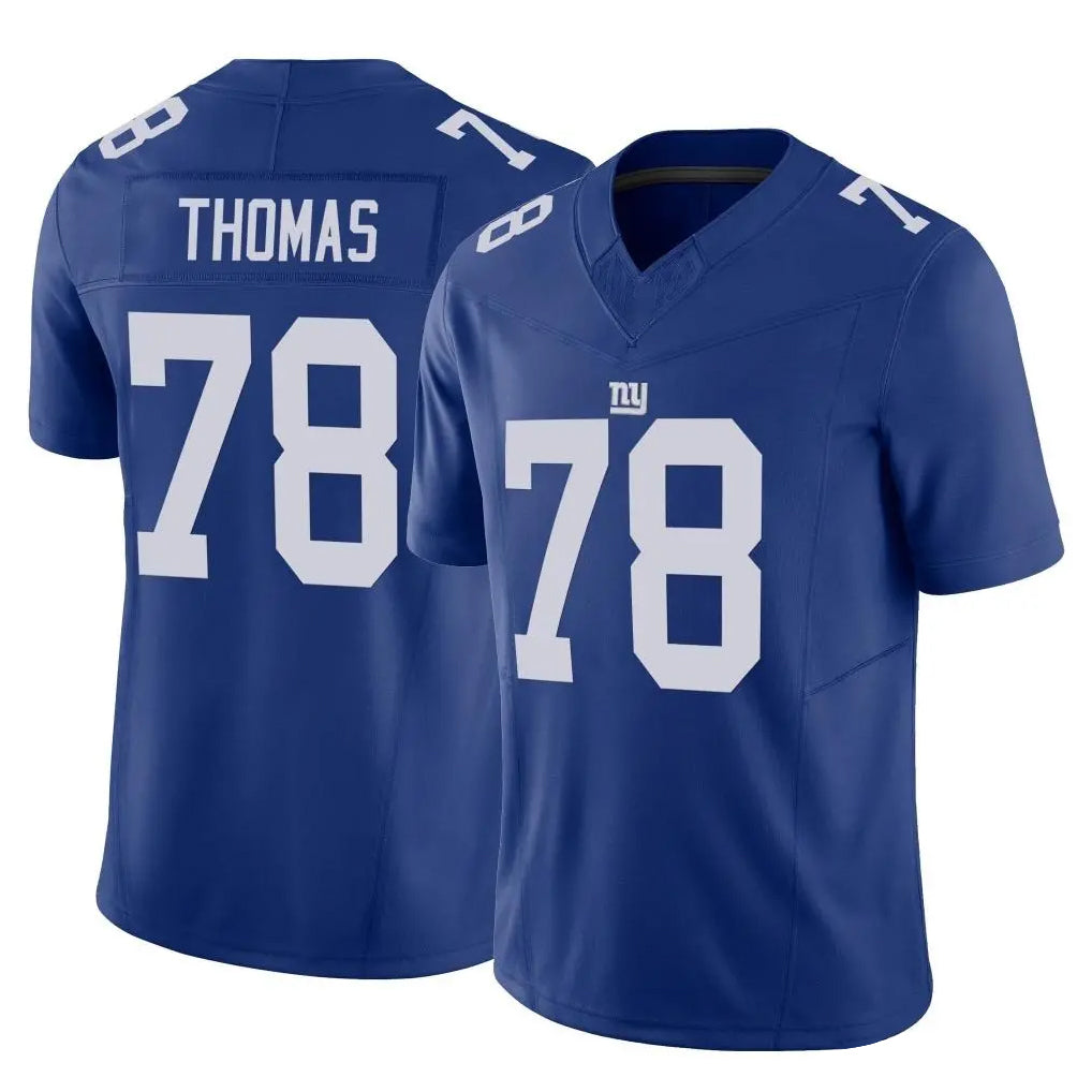 Tlead NY.Giants #78 Andrew Thomas Player Royal Limited Vapor F.U.S.E. Home Game Stitched Jerseys