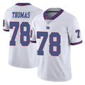 Tlead NY.Giants #78 Andrew Thomas Player White Color Rush Home Game Stitched Jerseys