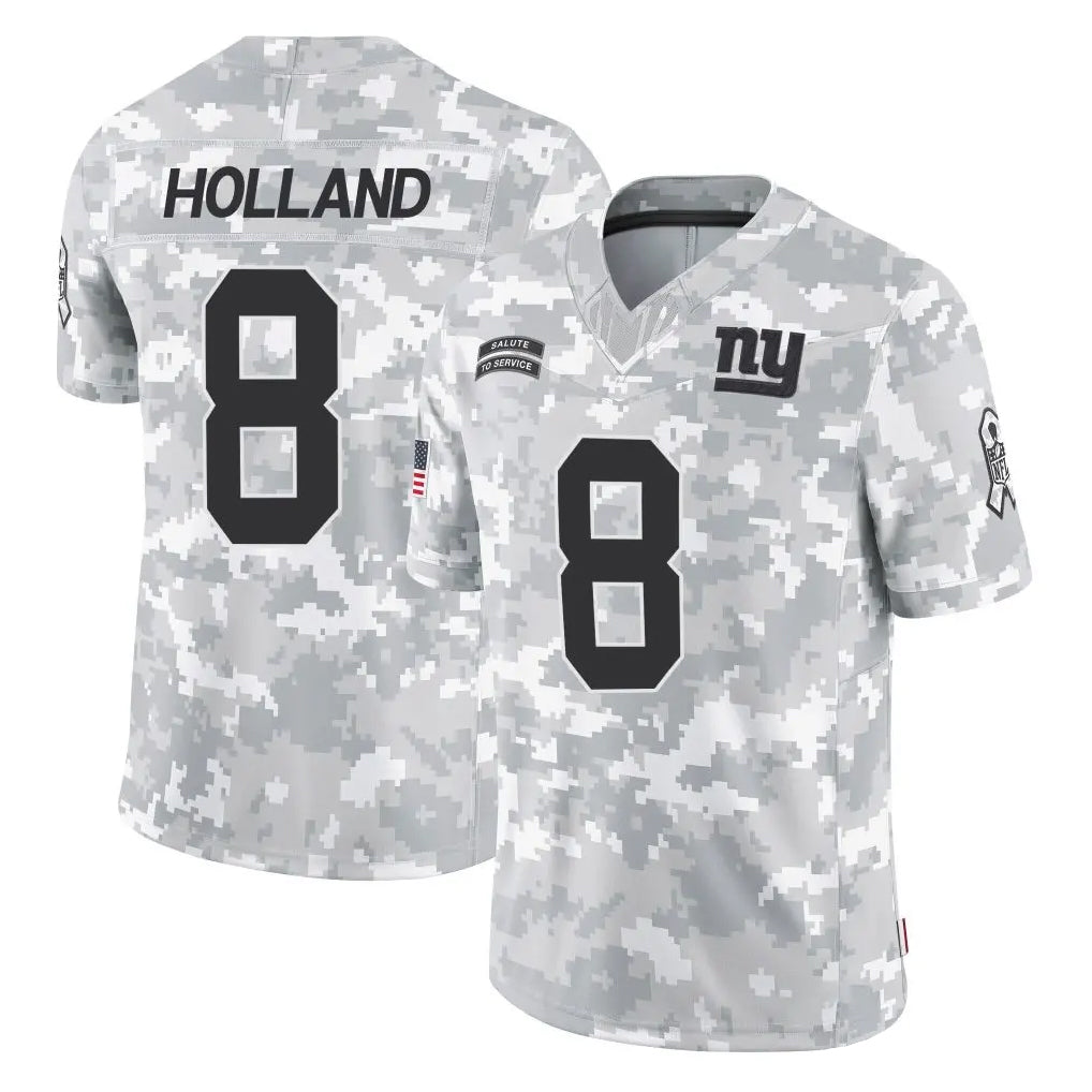 Tlead NY.Giants #8 Jevon Holland Player Arctic Camo Salute To Service Limited Game Stitched Jerseys