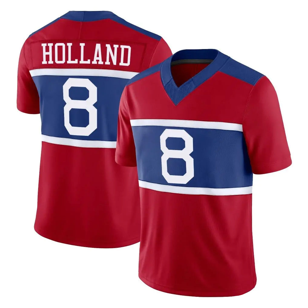Tlead NY.Giants #8 Jevon Holland Player Red Century Vapor F.U.S.E. Home Game Stitched Jerseys