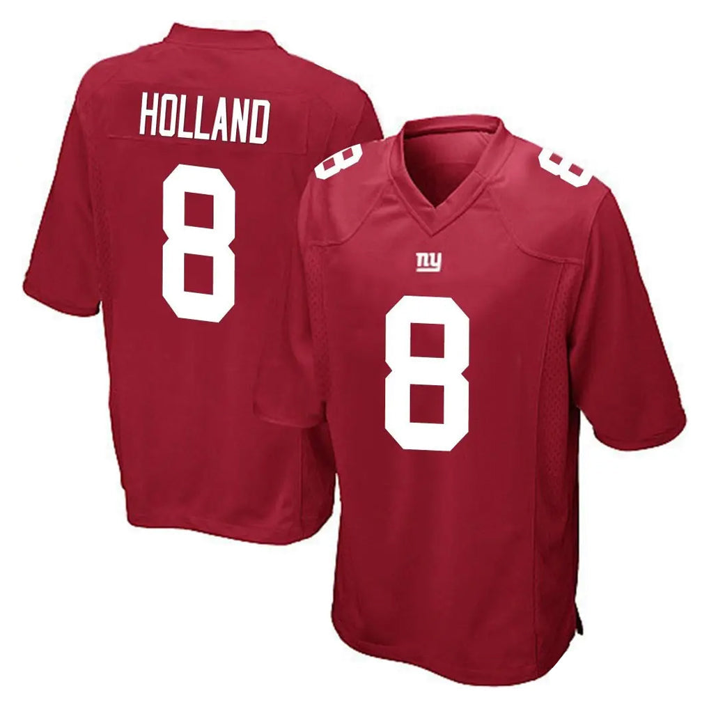 Tlead NY.Giants #8 Jevon Holland Player Red Home Game Stitched Jerseys