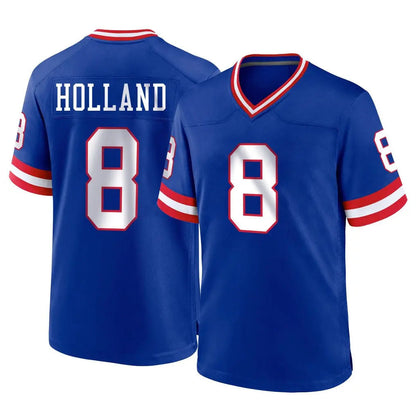 Tlead NY.Giants #8 Jevon Holland Player Royal Classic Home Game Stitched Jerseys