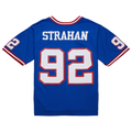 Tlead NY.Giants #92 Michael Strahan Mitchell & Ness Royal 1993 Legacy Replica Jersey