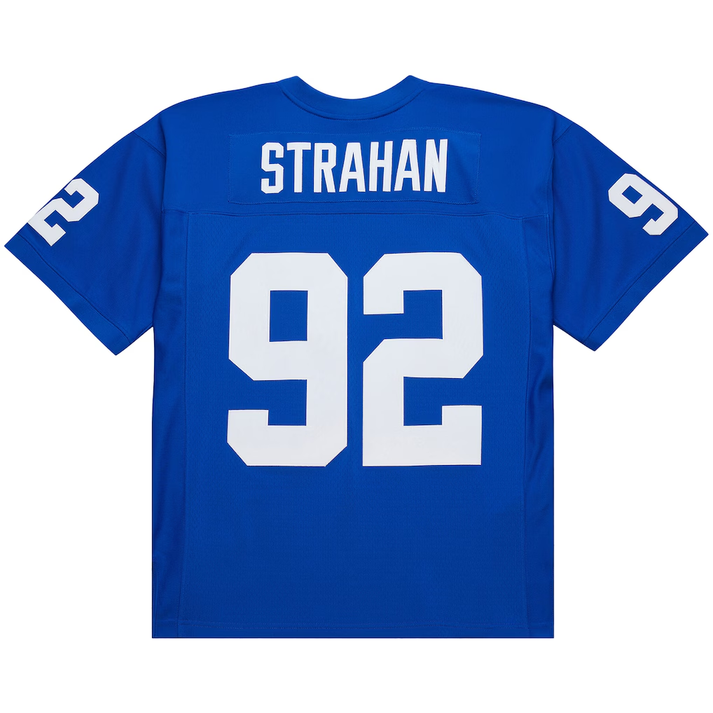 Tlead NY.Giants #92 Michael Strahan Mitchell & Ness Royal 1994 Legacy Replica Jersey
