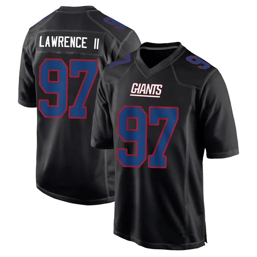 Tlead NY.Giants #97 Dexter Lawrence II Player Black Carbon Fashion Stitched Jerseys
