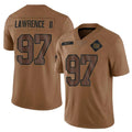 Tlead NY.Giants #97 Dexter Lawrence II Player Brown Salute To Service Limited Stitched Jerseys