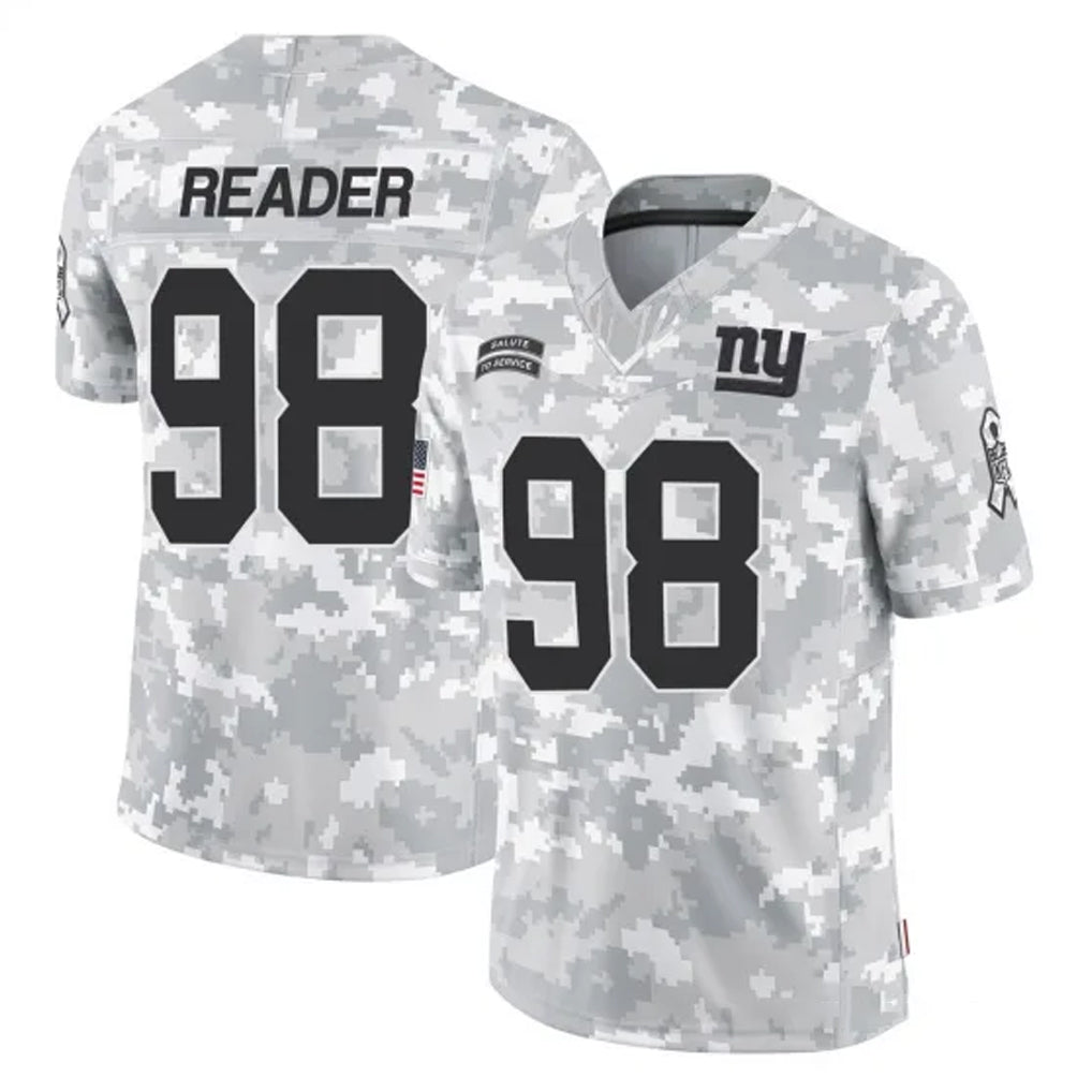 Tlead NY.Giants #98 DJ Reader Player Arctic Camo Salute To Service Limited Game Stitched Jerseys