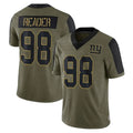 Tlead NY.Giants #98 DJ Reader Player Olive Salute To Service Limited Game Stitched Jerseys