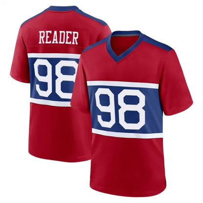 Tlead NY.Giants #98 DJ Reader Player Red Century Home Game Stitched Jerseys