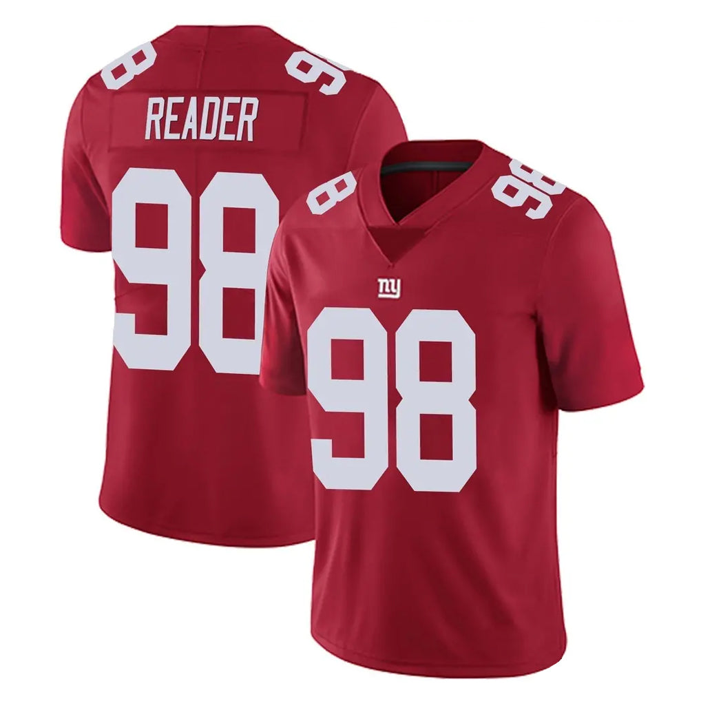 Tlead NY.Giants #98 DJ Reader Player Red Limited Vapor Untouchable Home Game Stitched Jerseys