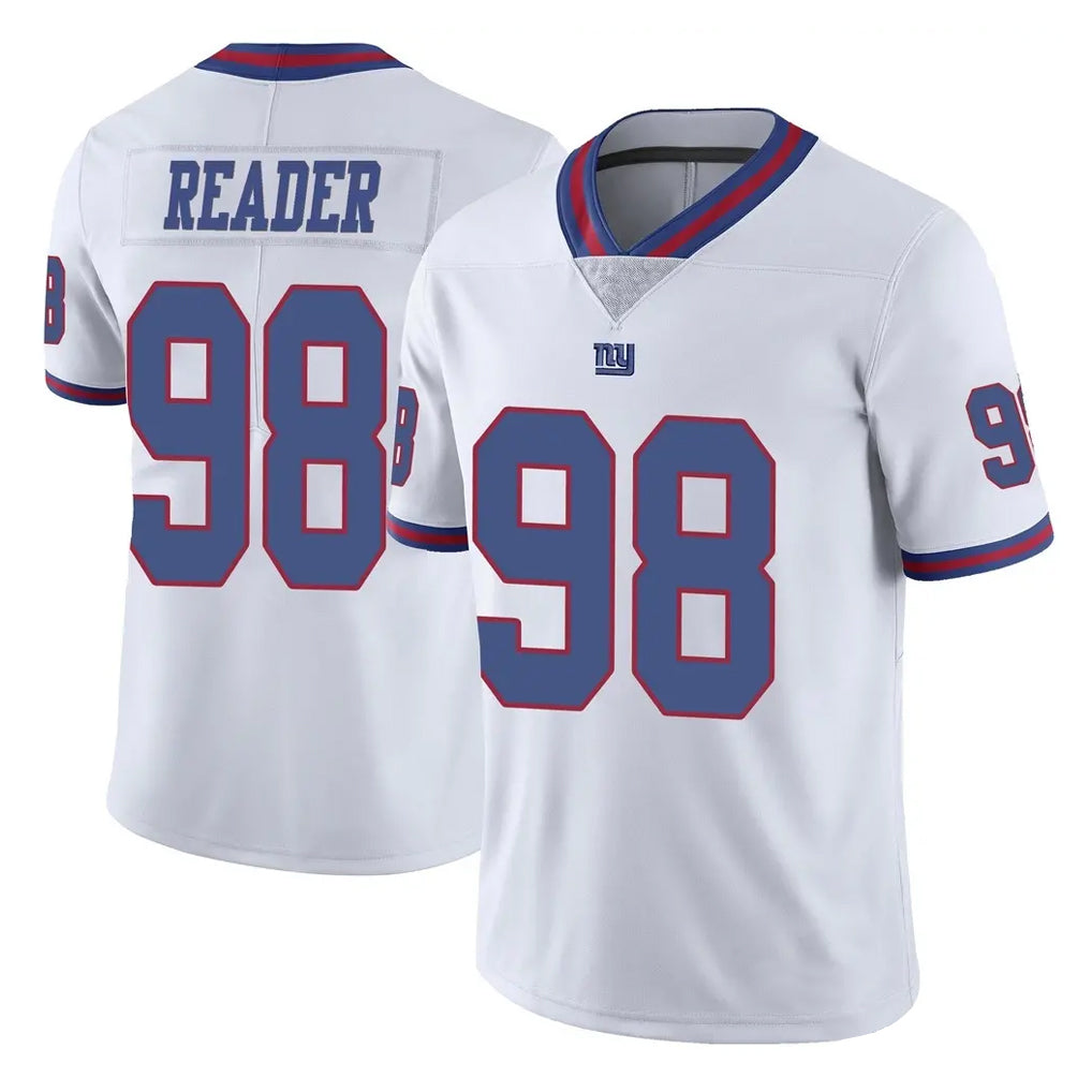 Tlead NY.Giants #98 DJ Reader Player White Color Rush Home Game Stitched Jerseys