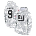 Tlead NY.Giants #9 Lsaiah Likely Player Arctic Camo Salute to Service Pullover Hoodies Limited Game Stitched Jerseys