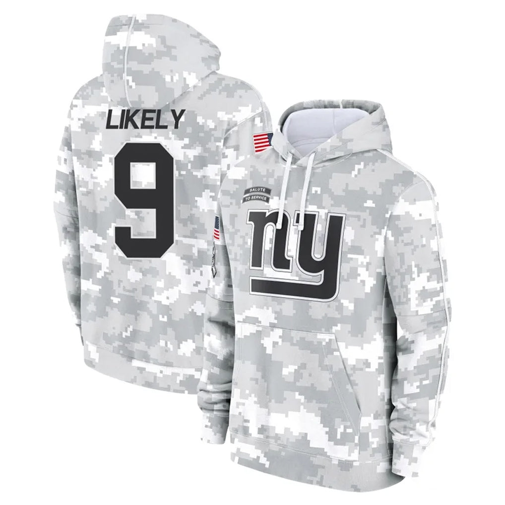 Tlead NY.Giants #9 Lsaiah Likely Player Arctic Camo Salute to Service Pullover Hoodies Limited Game Stitched Jerseys
