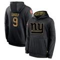 Tlead NY.Giants #9 Lsaiah Likely Player Black Salute to Service Hoodies Limited Game Stitched Jerseys